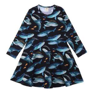 Walkiddy LS Dress - Humpback Whales 134